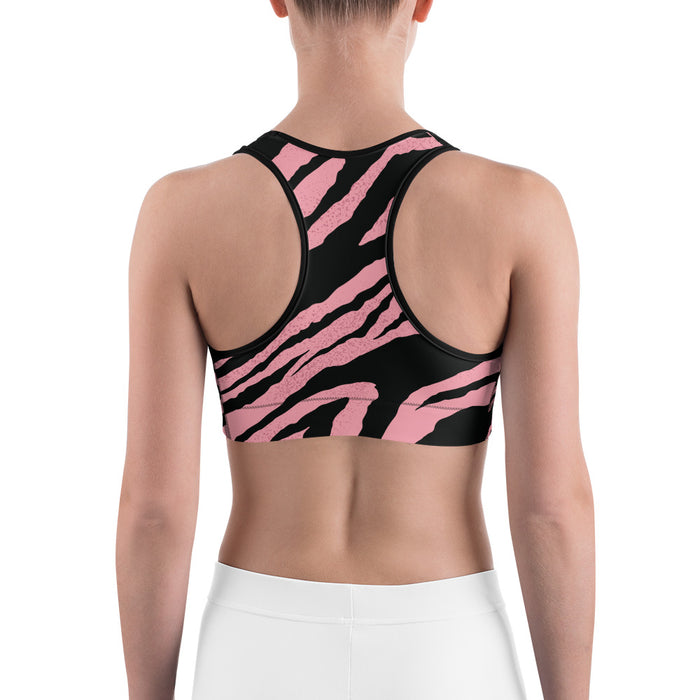 GoBliss Pink Zebra Sports Bra