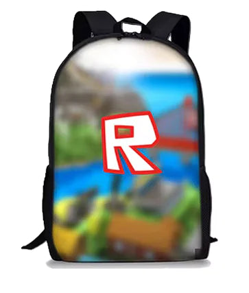 Cartoon Roblox Backpack for Kids