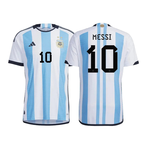 Messi #10 Premium Soccer 2022 Argentina World Cup Champions - Home