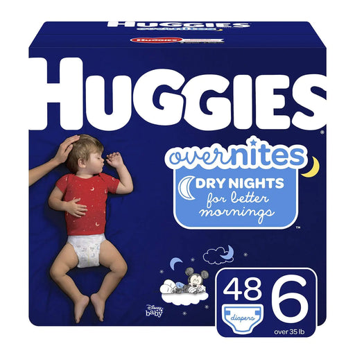 HUGGIES OverNites Diapers BIG PACK Overnight Diapers (Packaging May Vary) Size 6 48 Count