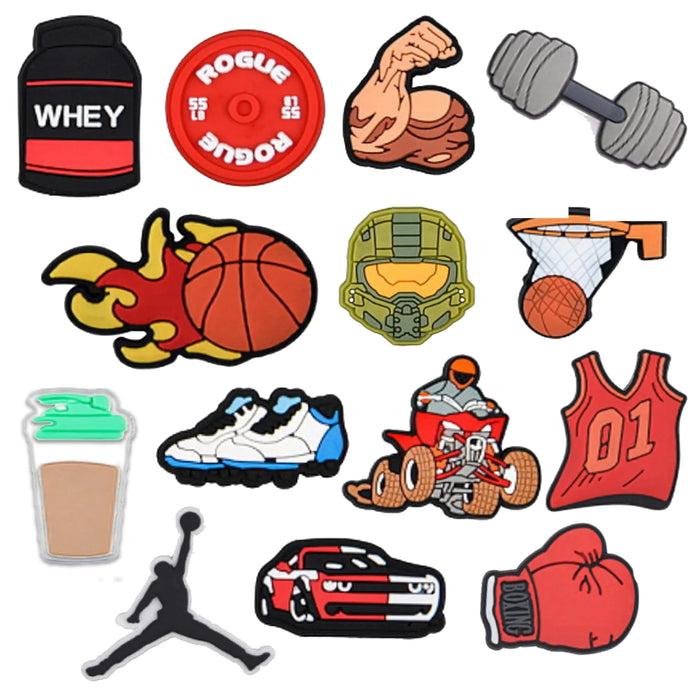 14-Piece Gym Shoe Clog Charms Set