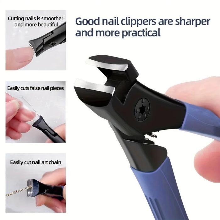 Premium Blue Nail Clipper – Ergonomic, Heavy-Duty, Effortless Grooming for Thick Nails