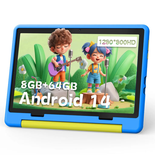 SmartPlay™ 10.1'' Kids Tablet – Android 14, 8GB RAM, 64GB+1TB Expandable, WiFi & Parental Controls