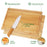 ChefCraft™ XL Bamboo Cutting Board Set – 4-Piece Heavy-Duty Boards with Juice Grooves & Built-In Handles
