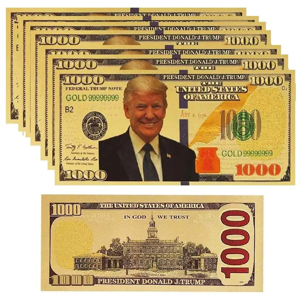 10pc Gold Trump Commemorative Currency