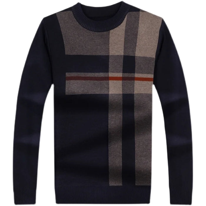 Striped Knitted Pullover Knit Mens Sweaters
