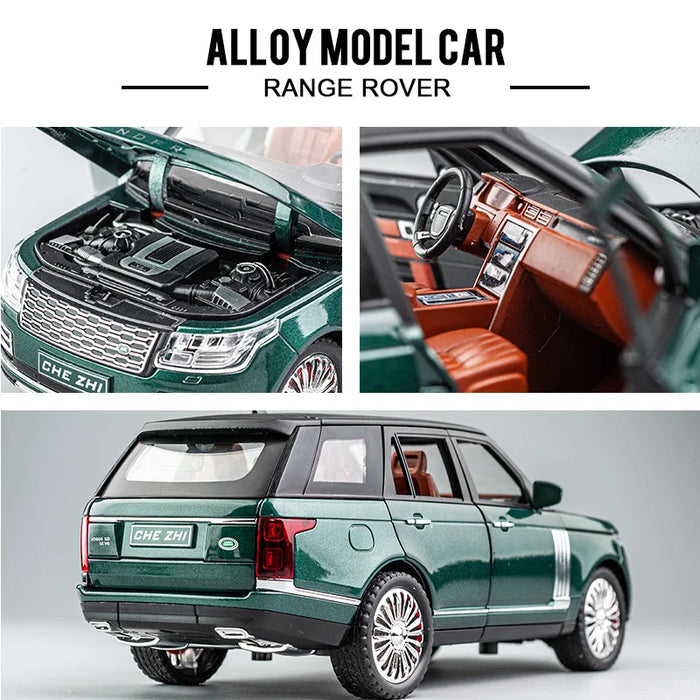 1:24 Range Rover Model Simulation Sound And Light Alloy Collection Toy Car Gifts