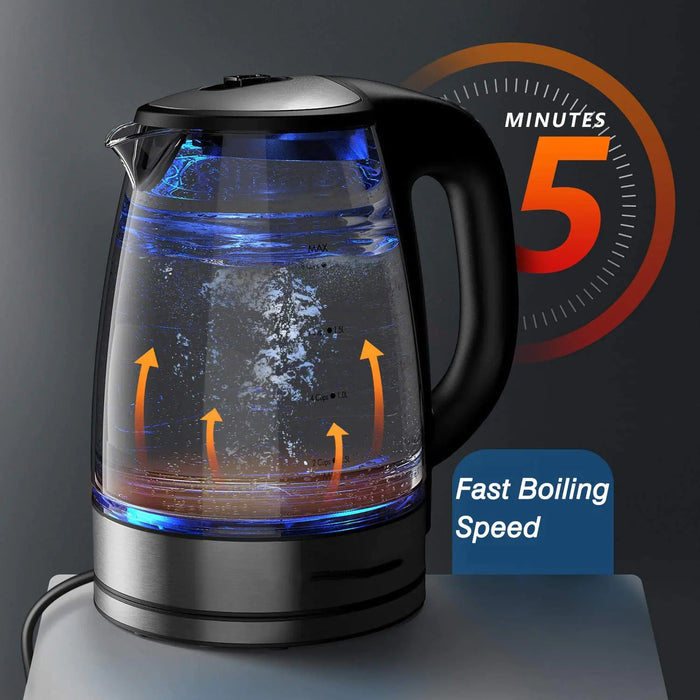 Temperature Control Electric Kettle: 2L Capacity