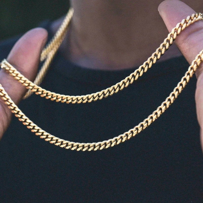 Vintage Cuban Link Chain Necklace for Men Women