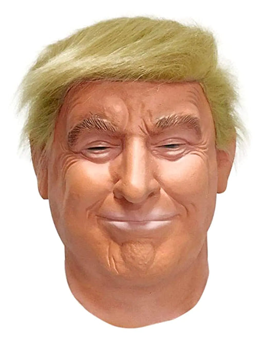 RAPGET Donald Trump Mask Presidential Candidate Mask - Realistic Latex Celebrity Costume for Adults - Great Halloween Party Accessory - Orange Hair Adult Size