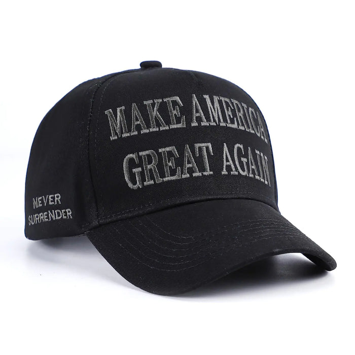 Trump 2024 45-47 MAGA Trucker Hat Make America Great Again with USA Flag Adjustable Baseball Cap Mesh Snap (US Alpha One Size Dark MAGA)