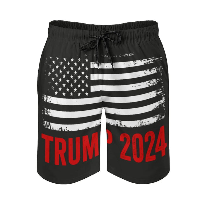 2024 Pro Trump Mens Summer Quick Dry Swim Trunks Casual Board Shorts Beachwear for Boys Men XL