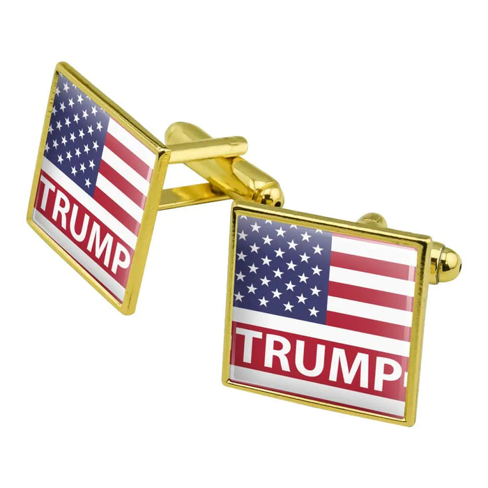 President Trump American Flag Square Cufflink Set