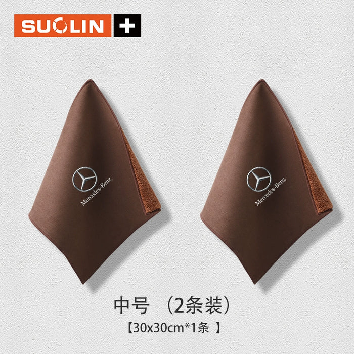 BenzShine™ Microfiber Car Wash Towel – Ultra-Soft Lint-Free Duster for Mercedes A/C/E/B-Class (Exterior & Interior)