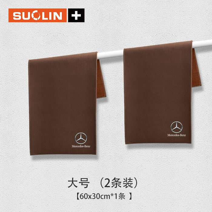 BenzShine™ Microfiber Car Wash Towel – Ultra-Soft Lint-Free Duster for Mercedes A/C/E/B-Class (Exterior & Interior)