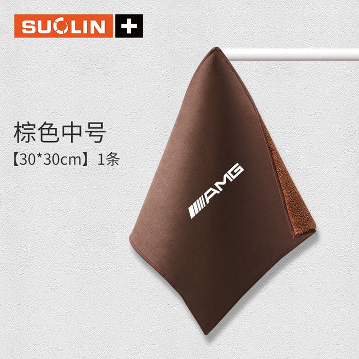 BenzShine™ Microfiber Car Wash Towel – Ultra-Soft Lint-Free Duster for Mercedes A/C/E/B-Class (Exterior & Interior)