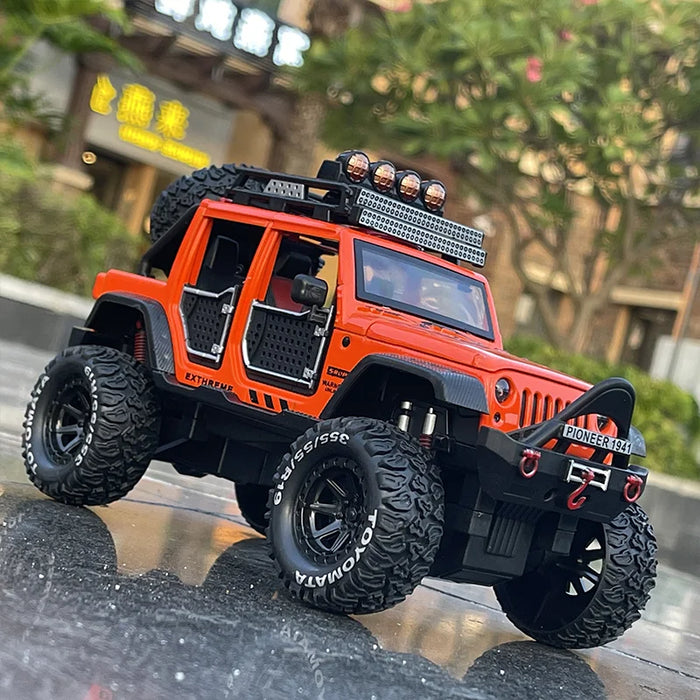 1:24 Jeeps Wrangler Rubicon Alloy Pickup Model Diecasts Metal Toy Off-road Vehicles Car Model Collection Toys Gift