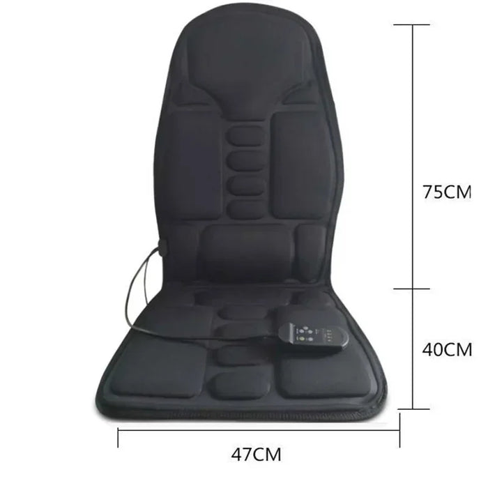 Full-Body Heated Massage Cushion with 7 Powerful Vibration Motors – Back, Neck & Waist Therapy for Car, Home & Office