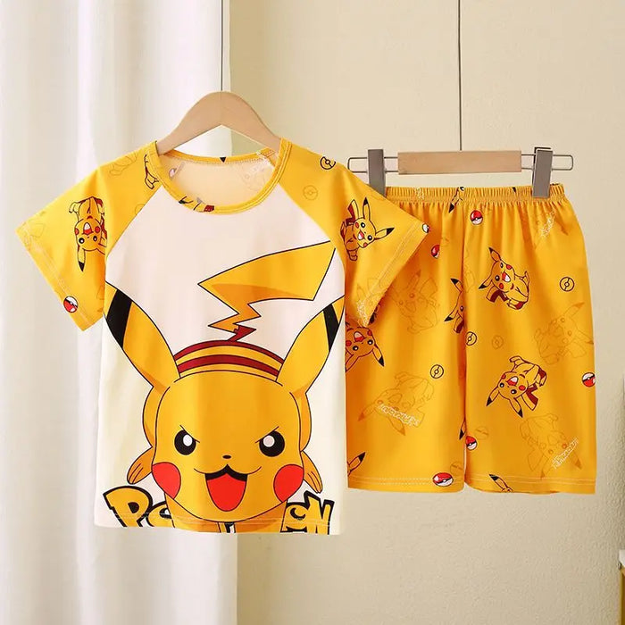 Pokémon Pikachu Kids Pajama Set – Short Sleeve Summer Sleepwear for Boys & Girls