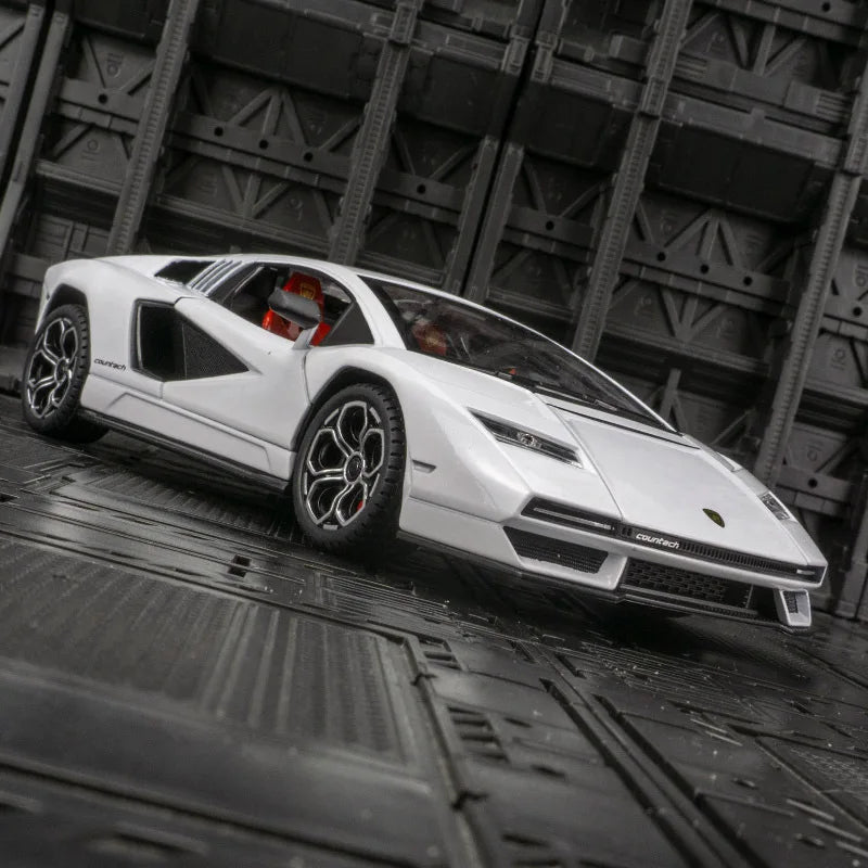 1:24 Scale Lamborghini Countach LPI 800-4 Diecast Model Car – Alloy Sports Car with Sound & Light, Display Collectible Gift