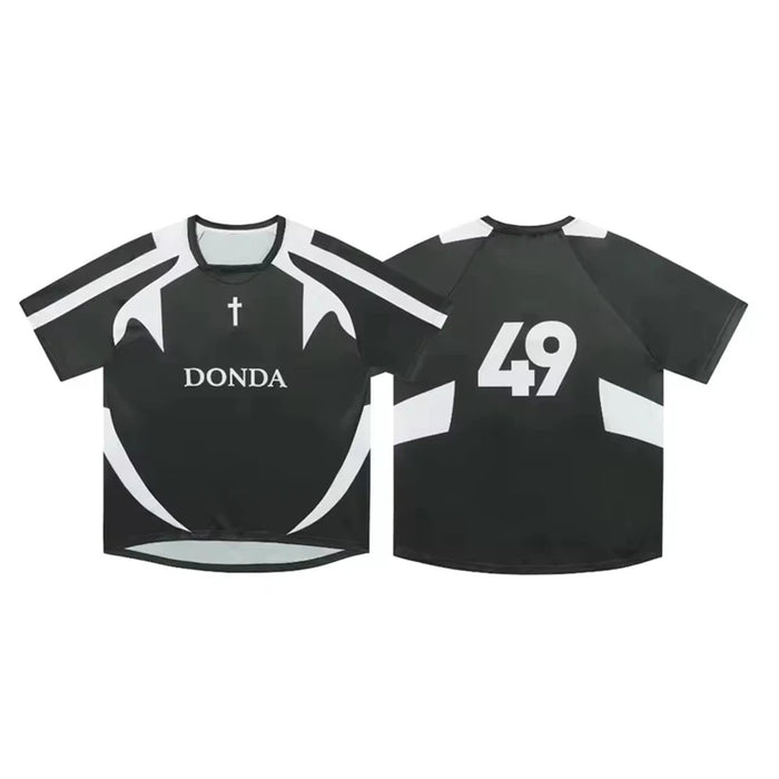 YEEZY X Donda 2 Soccer Jersey Paris Audition Mesh Shirt Short Sleeve Men Women Tee Tops T-Shirt
