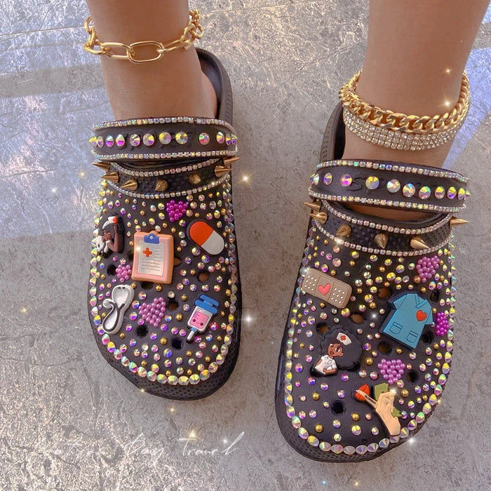 Luxury Designer Customized Bling Clogs With Charms