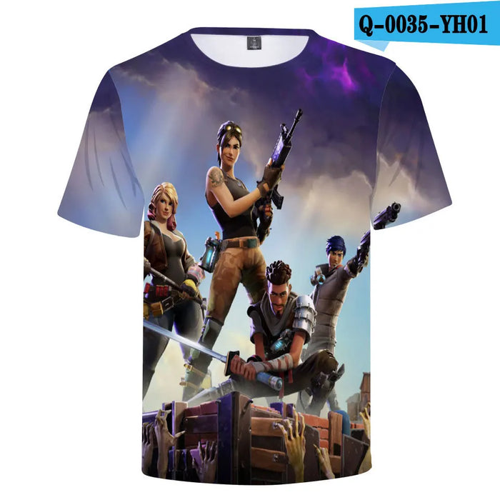 Fortnite Graphic T-Shirt for Men & Kids – Short Sleeve Summer Tee, Unisex Gamer Top