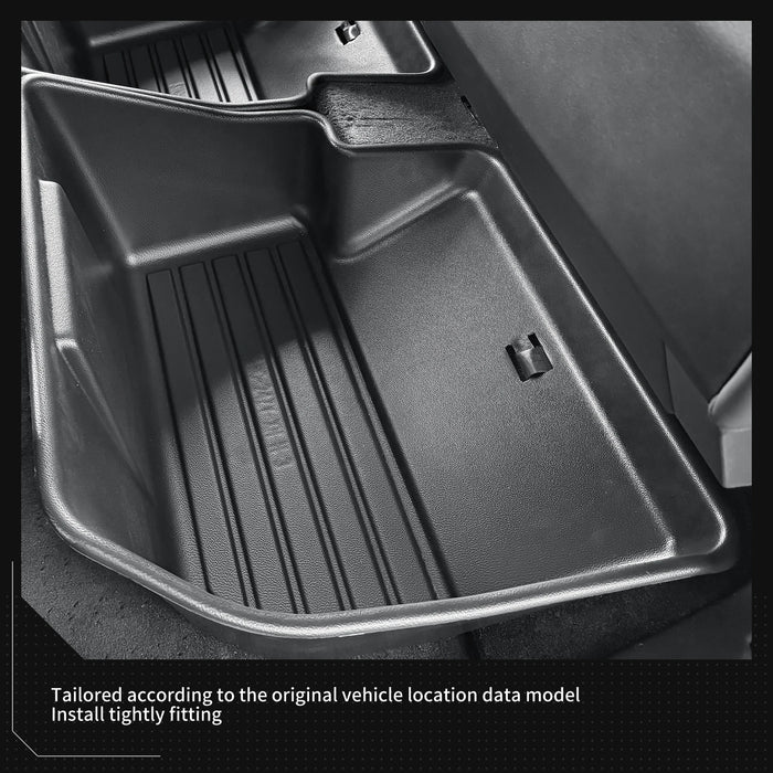 CyberCrate™ Under Seat Storage Box – 3-Piece Rear Organizer Set for Tesla Cybertruck 2024–2025