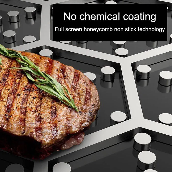 ChefHex™ Double-Sided Honeycomb Stainless Steel Frying Pan – Non-Stick Skillet for All Stovetops, Gas & Induction Ready