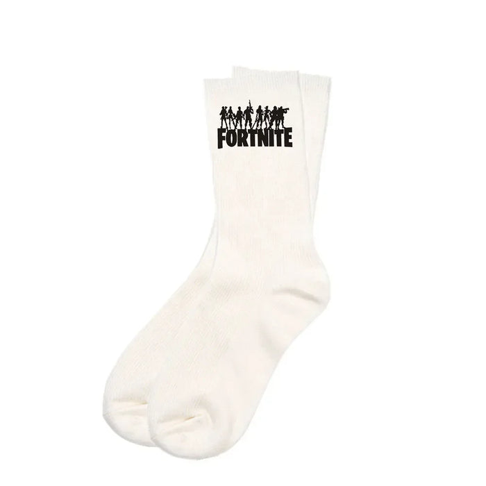 Fortnite Kids’ Cotton Socks – Character Crew Socks for Autumn & Winter, Warm School Socks for Children & Students