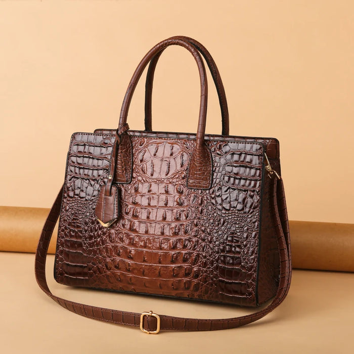 Luxury Fashion Designer Crocodile Pattern Handbag