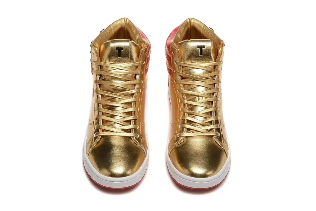 Trump 2024 MAGA Gold Sneakers