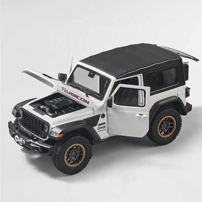 1:18 Jeeps Wrangler Rubicon Alloy Off-road Vehicles Car Model Diecast & Toy Metal Car Model Simulation Sound and Light