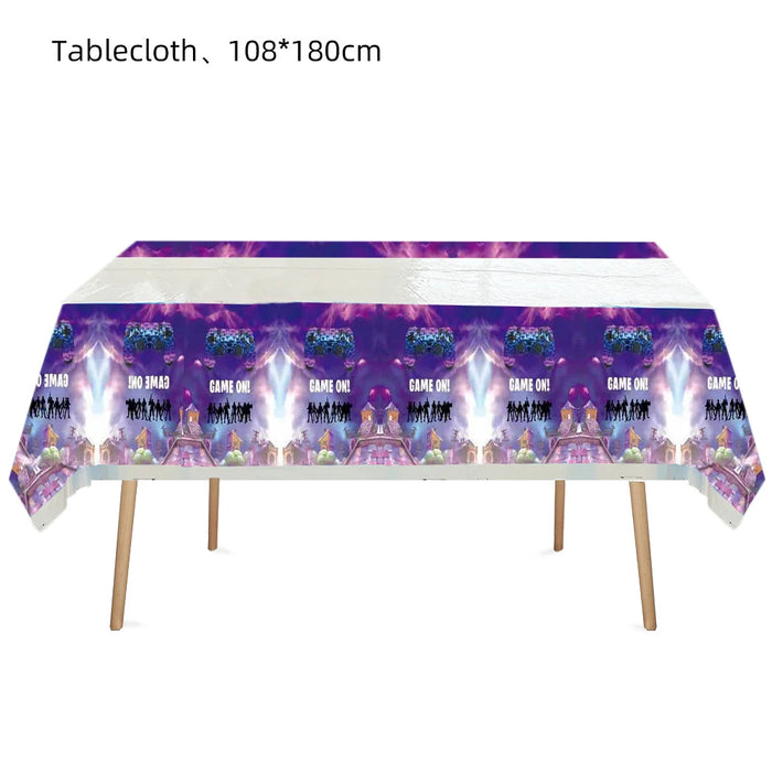 BattleFest™ Fortnite Party Set – Llama Theme Plates & Cups for Boys’ Birthday Decorations