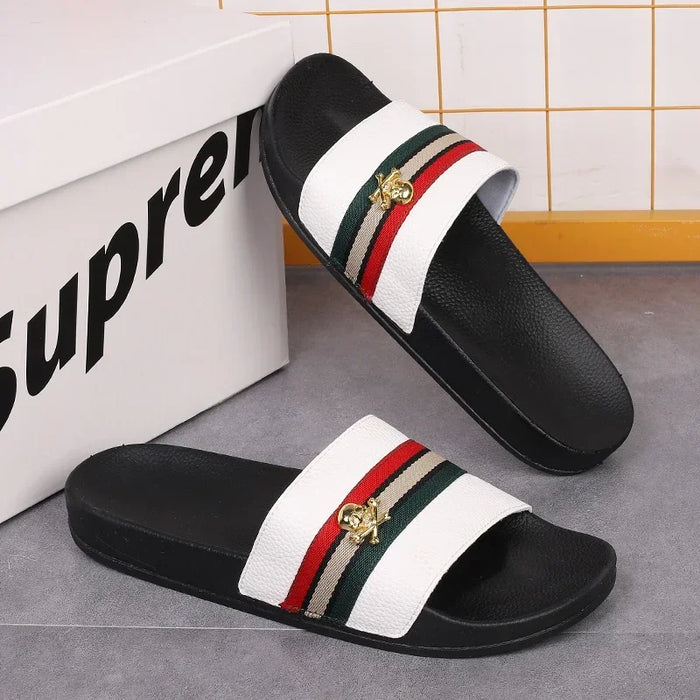 Gucci Men Luxury Casual Slippers Fashion Indoor Outdoor Beach Women Round Toe Non-Slip
