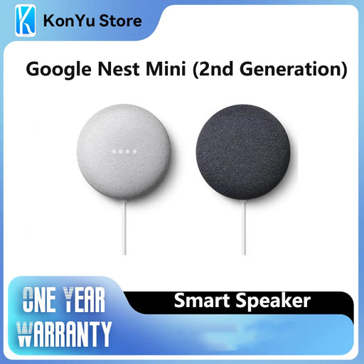 Google Nest Mini (2nd Gen) – Compact Smart Speaker with Google Assistant & Voice Control