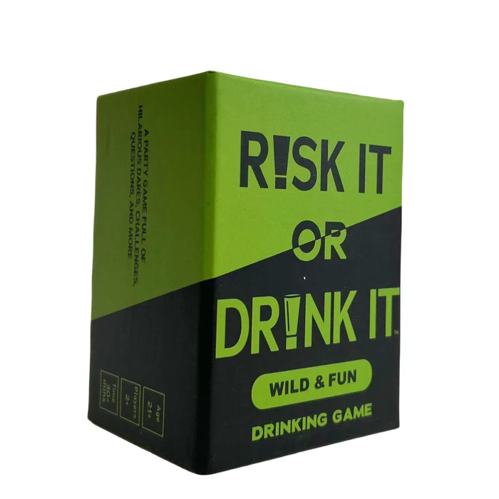 Risk It or Drink It – Hilarious Party Card Game with Dares, Challenges & Drinking Fun for Pregame, College, and Adult Game Night