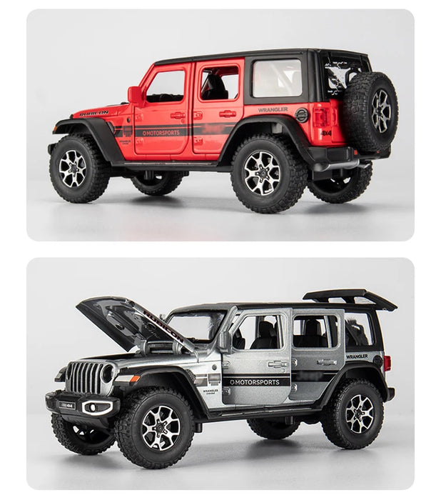 1:22 Model Wrangler Diecast Toy Car Model, Scale Metal Alloy Vehicle for Kids Boys Girls Adults, Doors Open,Gifts