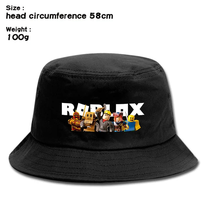 Roblox™ Cotton Fisherman Hat – Cartoon Sun Hat for Adults, Outdoor Summer Sun Protection
