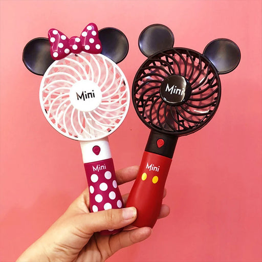 Disney Portable Mickey USB Fan Air Cooler Travel Mini Handheld Fan Lithiums Battery Rechargeable Toys