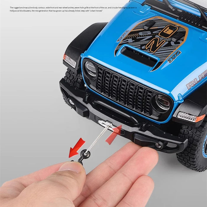 1:18 Jeeps Wrangler Rubicon Alloy Off-road Vehicles Car Model Diecast & Toy Metal Car Model Simulation Sound and Light