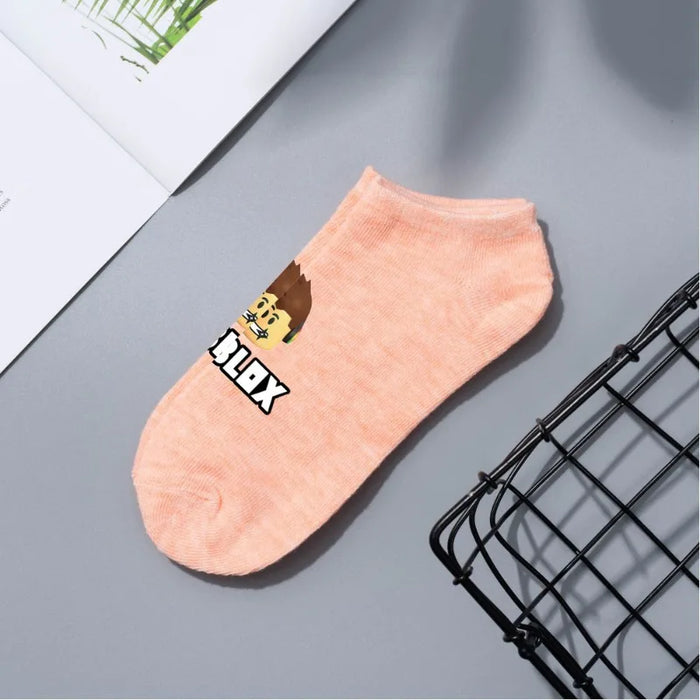 ROBLOX™ Dopamine Socks – Candy-Colored Roblox-Inspired Boat Socks for Men & Women