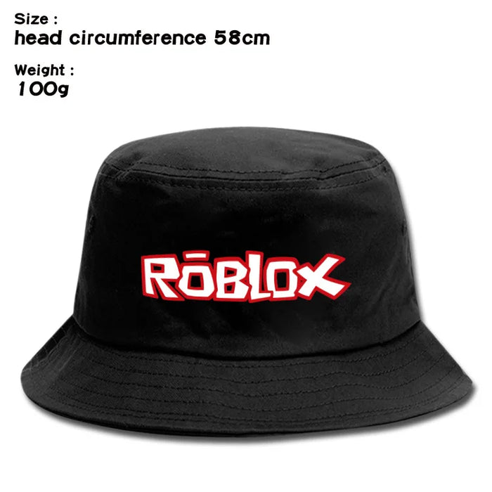 Roblox™ Cotton Fisherman Hat – Cartoon Sun Hat for Adults, Outdoor Summer Sun Protection