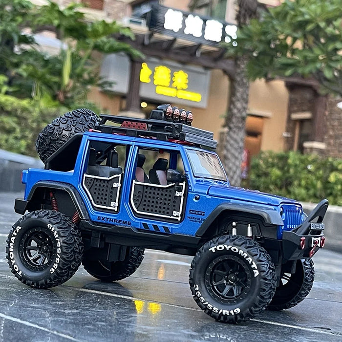 1:24 Jeeps Wrangler Rubicon Alloy Pickup Model Diecasts Metal Toy Off-road Vehicles Car Model Collection Toys Gift