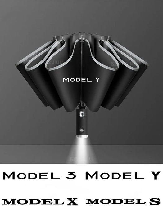 Automatic Folding Windproof Sunshade Umbrella for Tesla Model Y, 3, S, X