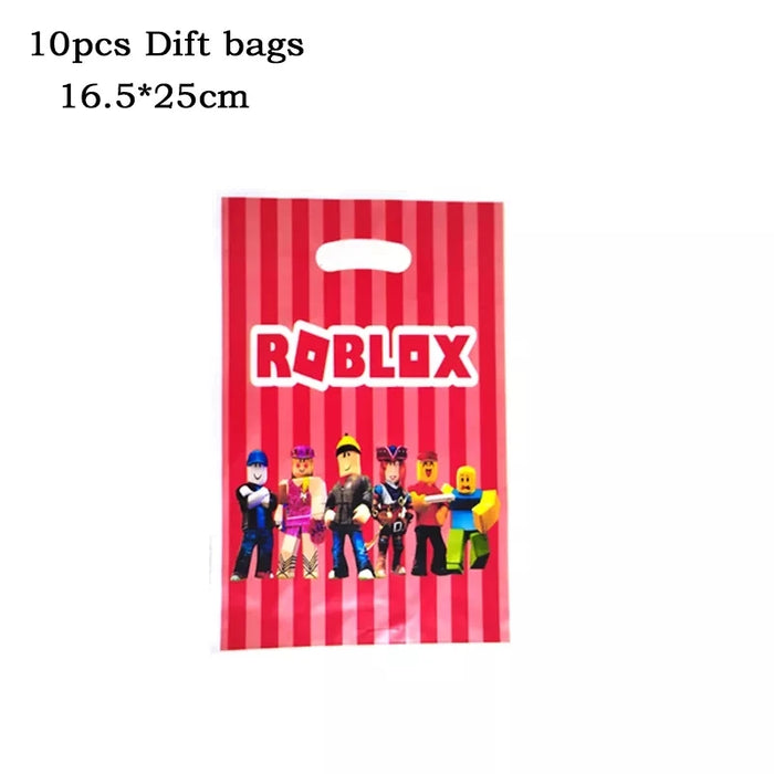 Robot Roblox Kids Birthday Party Supplies Set