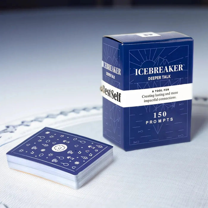 Icebreaker Conversation Card Game – Deep Talk Deck by BestSelf | Fun Conversation Starter to Strengthen Relationships & Build Connections