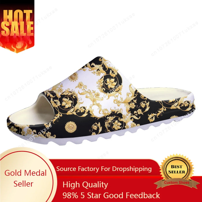 Luxury Designer Floral Clogs Customized Slides