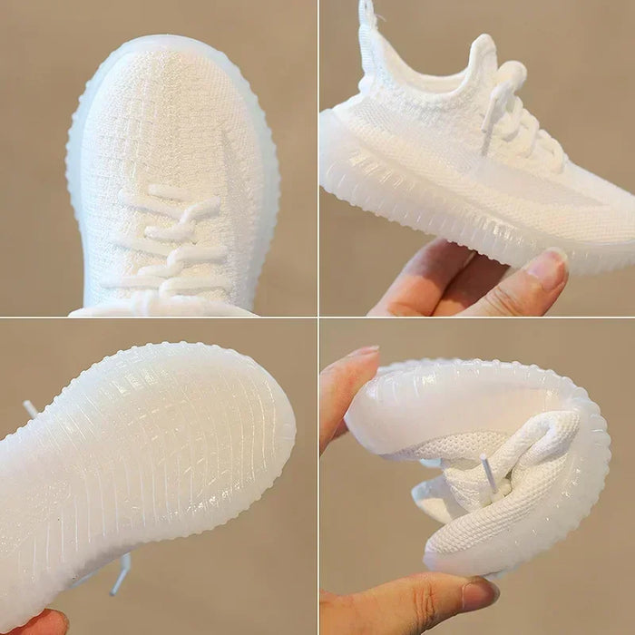 Children’s Yeezy Sneakers – Boys’ & Girls’ Mesh Soft Sole Trainers
