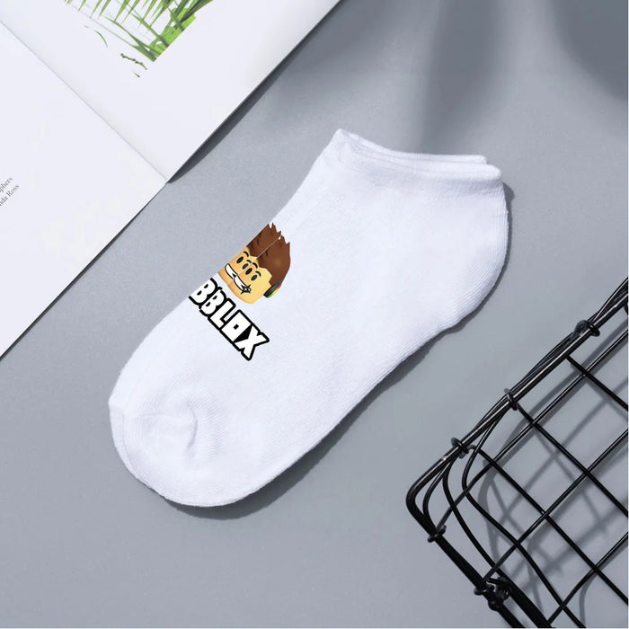 ROBLOX™ Dopamine Socks – Candy-Colored Roblox-Inspired Boat Socks for Men & Women